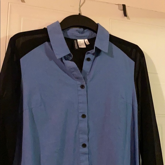 Classy jeans-like blouse - Picture 2 of 3